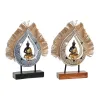 Koristehahmo DKD Home Decor 18,5 x 5,6 x 30,5 cm Beige Sininen Buddha Itämainen (2 osaa)