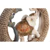Koristehahmo DKD Home Decor 19,5 x 6,3 x 25,5 cm Norsu Beige Sininen Siirtomaatyylinen (2 osaa)