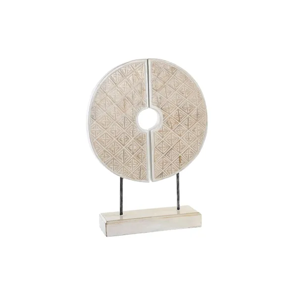Koristehahmo DKD Home Decor Valkoinen Rauta Ympyrät (41 x 12 x 55 cm)