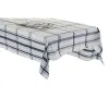 Staltiesė ir servetėlės DKD Home Decor 150 x 150 x 0,5 cm Juoda Rusvai gelsva Mėlyna Balta