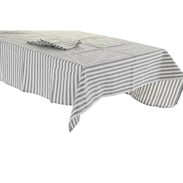 Galda drānas un salvetes DKD Home Decor 150 x 150 x 0,5 cm Pelēks Balts Zaļš