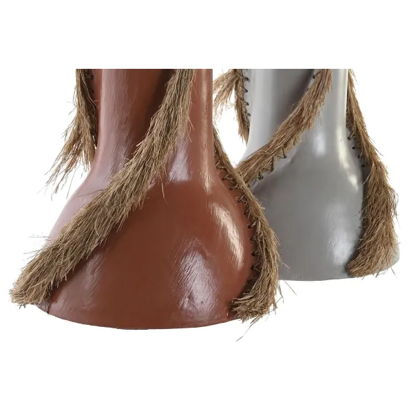 Maljakko DKD Home Decor Harmaa Terrakotta 26 x 26 x 30 cm (2 osaa)