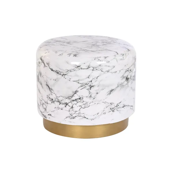 Вспомогательный стол DKD Home Decor Позолоченный Белый Железо (50 x 50 x 45 cm)