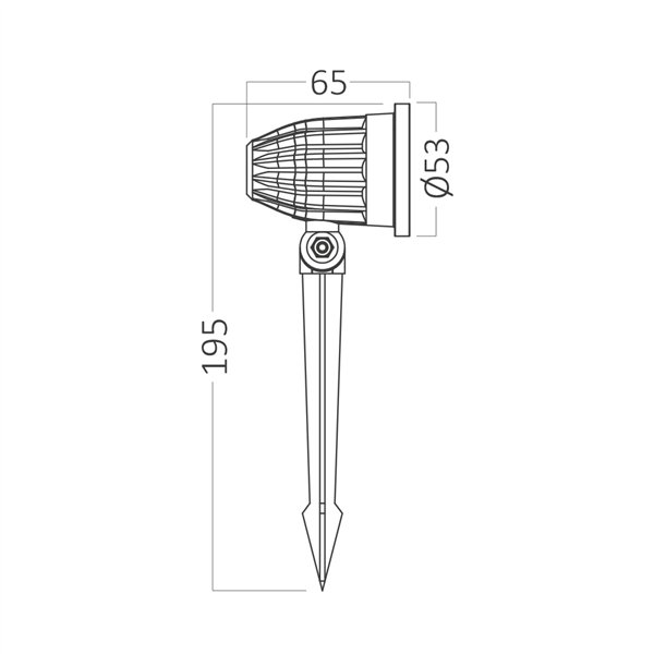 BRY-SPOTLUX-PLS-7W-BLC-GRN-IP65-LED SPIKE LIGHT