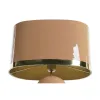 Pöytälamppu DKD Home Decor Pinkki Kullattu Metalli Rauta 50 W (37 x 21 x 52 cm)