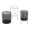 Набор кашпо DKD Home Decor Чёрный Позолоченный Металл Loft 36 x 36 x 58 cm