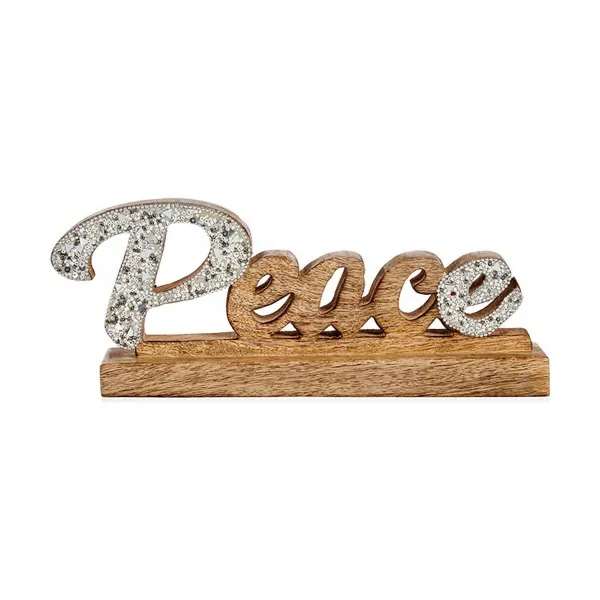 Декоративная фигура Krist+ Peace Серебристый Пурпурин 6 x 13 x 31 cm