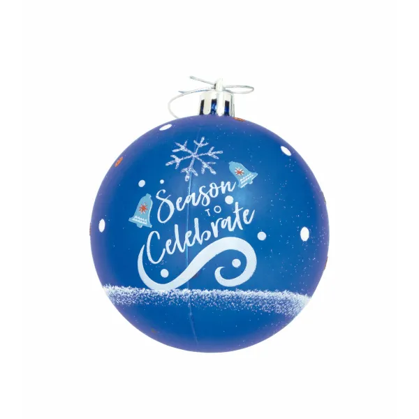 Eglutės rutuliukas Frozen Memories 6 vnt. Mėlyna Balta Plastmasinis (Ø 8 cm)
