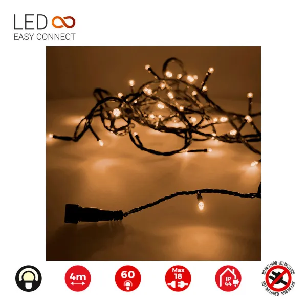 LED žibintų vainikas EDM 71251 4 m Balta