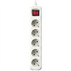 Power Socket - 5 sockets with Switch Silver Electronics