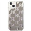 Karl Lagerfeld Monogram Liquid Glitter - Case for iPhone 14 (Silver)