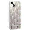 Karl Lagerfeld Monogram Liquid Glitter - Case for iPhone 14 (Silver)