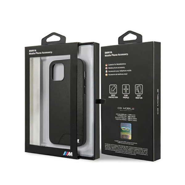 BMW Smooth PU Leather - Case for iPhone 12 mini (Black)