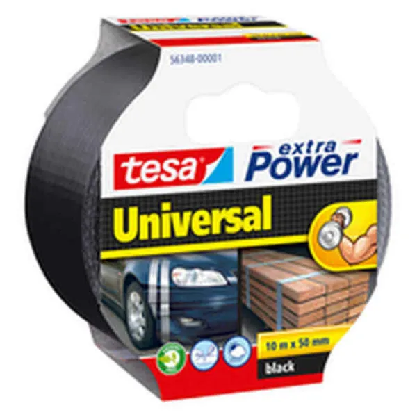 Ilmastointiteippi TESA extra Power Universal 10 m x 50 mm Musta (10 m x 5 cm)