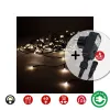 LED aizkaru gaismas EDM 71483 Icicle Easy-Connect 100 W 0,72 W Silta gaisma Silts balts 200 x 50 cm Balts