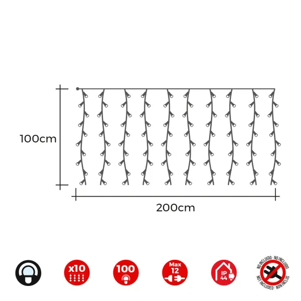 LED-verhovalot EDM 71260 Easy-Connect 1,8 W 2 x 1 m