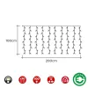 LED žibintai užuolaidoms EDM 71481 Easy-Connect 1,8 W Šilta šviesa Šiltai balta 2 x 1 m Balta Programuojamas