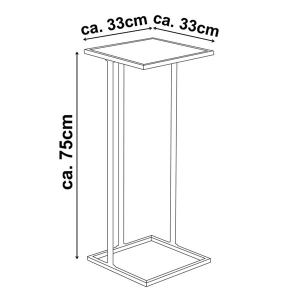 Arti Casa - Side table, helper (Black)