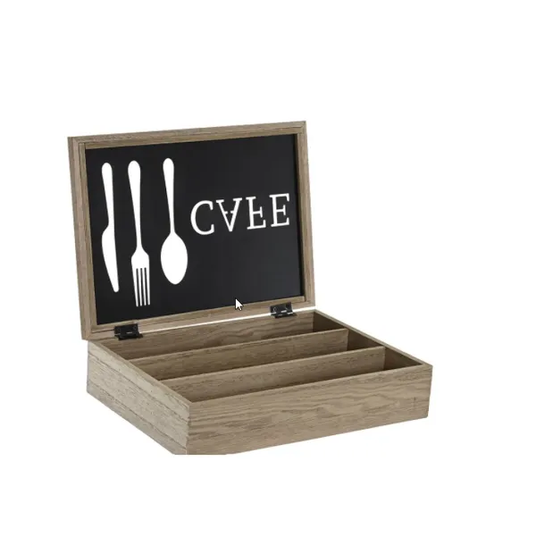 Virtuves Piederumu Organizators DKD Home Decor Brūns Melns Metāls Koks MDF Vintage 25 x 18 x 6 cm