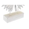 Dekoratyvinė figūrėlė DKD Home Decor 36 x 7 x 46 cm Balta Tropinis Augalo lapas