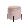 Pacelšanas Pedālis DKD Home Decor Melns Rozā Metāls Samts 42 x 42 x 42 cm