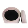 Pacelšanas Pedālis DKD Home Decor Melns Rozā Metāls Samts 42 x 42 x 42 cm