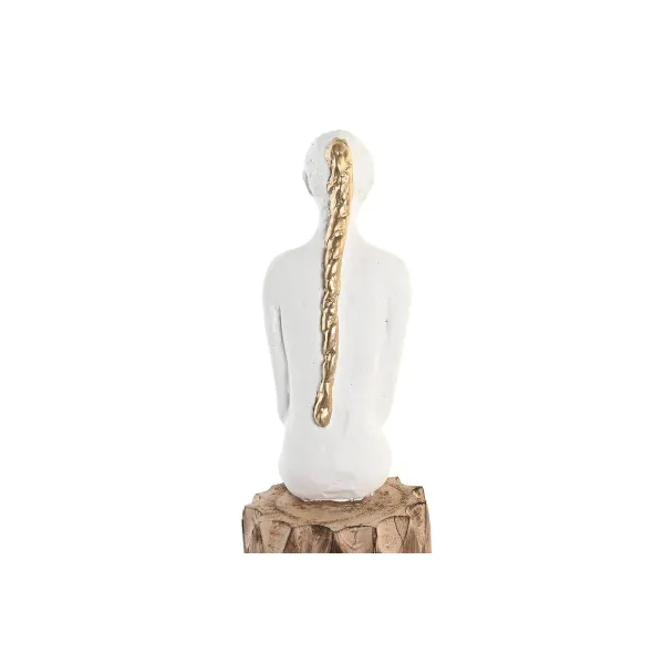 Декоративная фигура DKD Home Decor Женщина Коричневый Белый (2 штук)