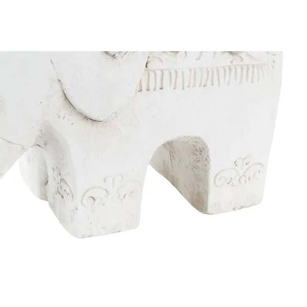 Dekoratyvinė figūrėlė DKD Home Decor Balta Dramblys Rytietiškas 44 x 22 x 40 cm