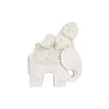 Decorative Figure DKD Home Decor Aged finish Elephant White Oriental Magnesium (42 x 24 x 46 cm)