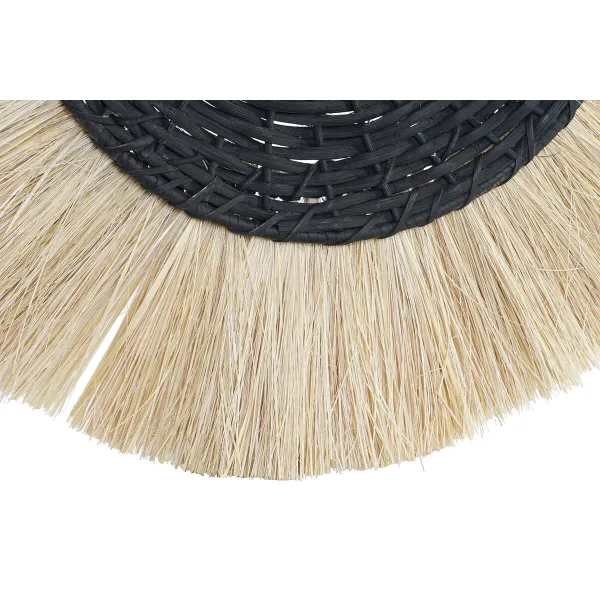 Sieninė lempa DKD Home Decor Natūralus Juoda 220 V 25 W Džiutas (42 x 9 x 42 cm)