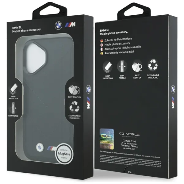 BMW M Quilted Logo MagSafe - iPhone 17 Case (Black)