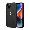 Ferrari Leather Stamp Sides - Case for iPhone 14 Plus (Black)