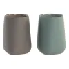 Dantų šepetėlio laikiklis DKD Home Decor Žalia Rusvai gelsva Dolomite 8 x 8 x 11 cm (2 vnt.)