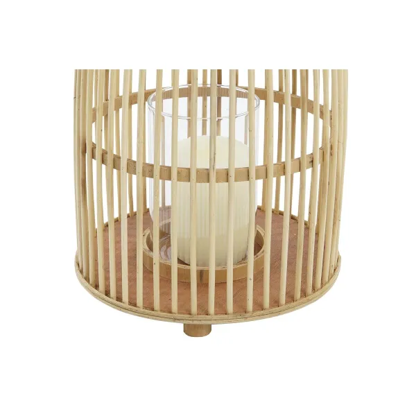 Kynttilänjalka DKD Home Decor Kristalli Bambu (25 x 25 x 56 cm)