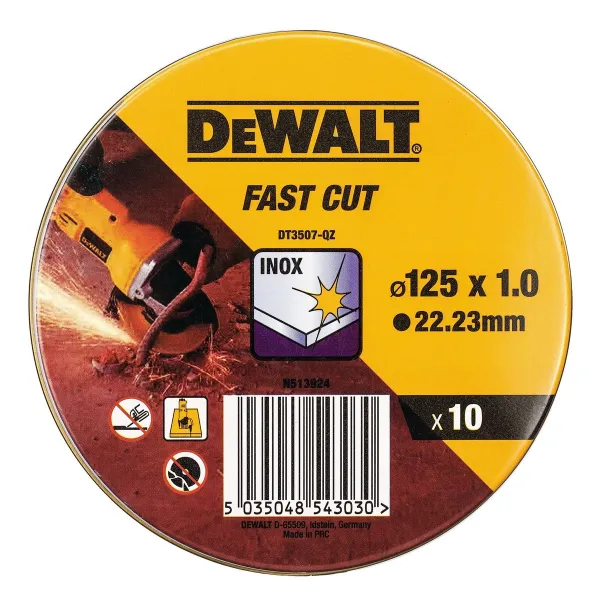 Griešanas disks Dewalt Fast Cut dt3507-qz 10 gb. 115 x 1 x 22,23 mm