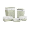 Универсальная корзина DKD Home Decor Зеленый плетеный 44 x 34 x 56 cm 5 Предметы