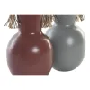 Maljakko DKD Home Decor 14 x 13 x 24 cm Harmaa Metalli Terrakotta (2 osaa)