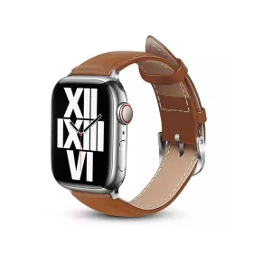 Crong Noble Band - Genuine Leather Strap for Apple Watch 38/40/41/42 mm (Mocha)