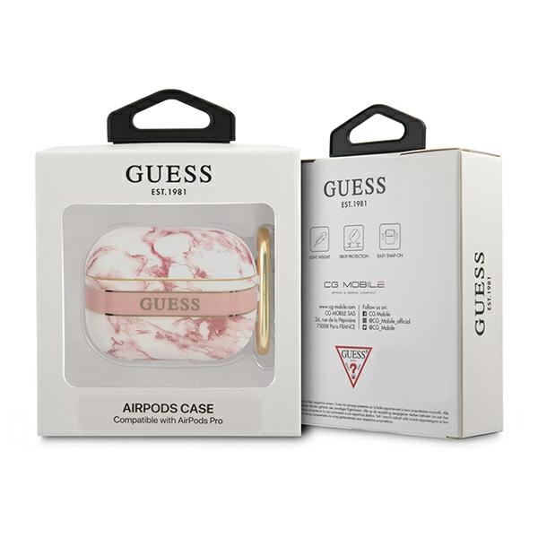 Guess Marble Strap – Case for Airpods Pro (Pink)