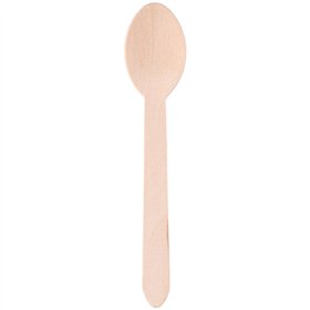 Cuisine Elegance - Spoon wood 50pcs 16cm