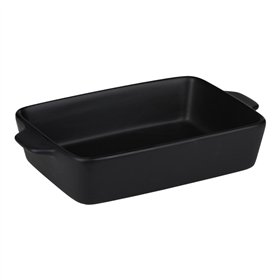 Alpina - Ceramic rectangular ovenproof dish 28x18x6 cm (black)