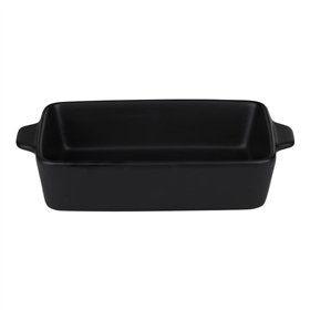 Alpina - Ceramic rectangular ovenproof dish 28x18x6 cm (black)