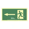 Akrilinių produktų stendas Normaluz Evacuación flecha izquierda PVC 32 x 16 cm