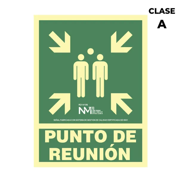 Zīme Normaluz Punto de reunión PVC 22,4 x 30 cm