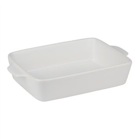 Alpina - Ceramic rectangular ovenproof dish 28x18x6 cm (white)
