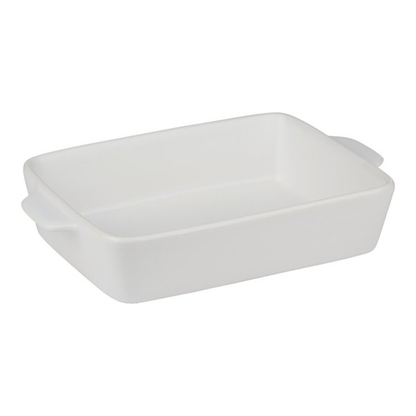 Alpina - Ceramic rectangular ovenproof dish 28x18x6 cm (white)