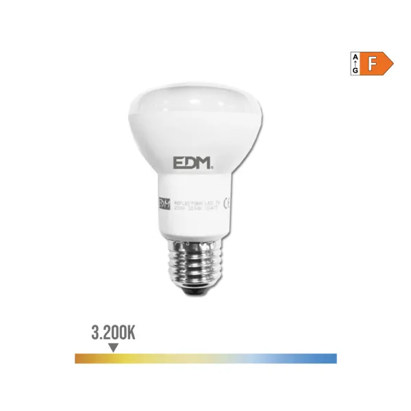 Светодиодная лампочка EDM 35477 F 7 W 48 W 37 W E27 600 lm 470 lm Ø 6,3 x 10 cm отражающий (3200 K)