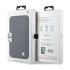 BMW Booktype Leather Textured & Stripe - Case for iPhone 14 Pro (Black)