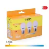 Pack of 3 LED bulbs EDM 98201 G 35 W 5 W 50 W E27 3200 Lm Ø 4,5 x 8 cm (3200 K)