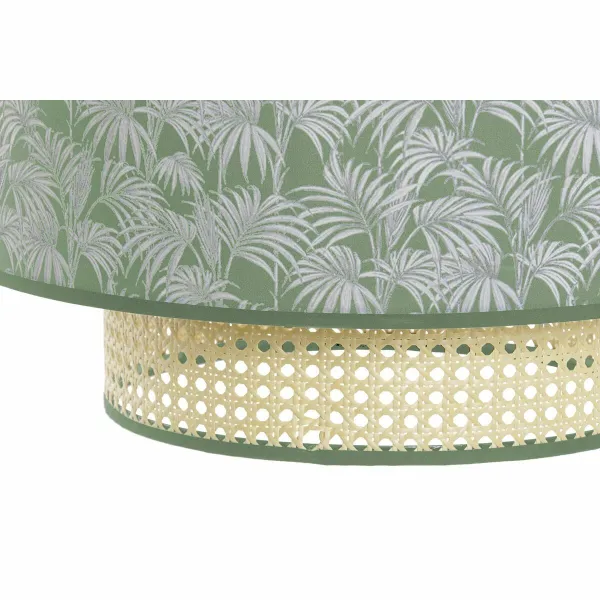 Kattolamppu DKD Home Decor Luonnollinen Musta Polyesteri Valkoinen Vihreä 40 W 50 W (46 x 46 x 25 cm)